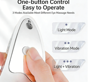 Masajeador de Ojos Portátil Recargable con Vibración y Luz Roja para el Alivio Diario de la Fatiga Ocular en el Hogar - Product Image 5