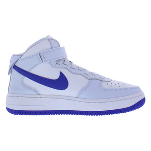 Nike รองเท้าฟุตบอลสำหรับ Air Force 1 MID easyon GS รองเท้าลำลองสีเทา/เปอร์เซียสีม่วงพื้นรองเท้า PU-100% แท้ - Product Image 3