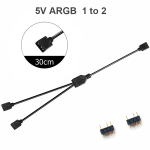Cable de Sincronización para Placa Base, <span class=keywords><strong>4</strong></span> Pines 12V RGB, 3 Pines 5V ARGB, Cable de Extensión 1 a 2/1 a 3/1 a <span class=keywords><strong>4</strong></span>/1 a 5 - Product Image 5