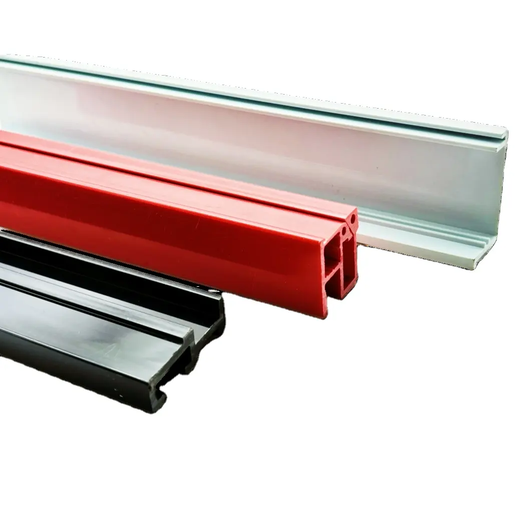 Pvc Profiles custom Extrusion Door Or Window Rail Refrigeration Doors Frame Plastic Profiles