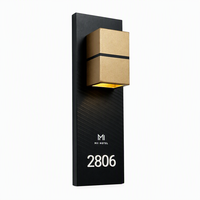 Plaque de porte 3D personnalisée avec numéro de chambre éclairé par LED, indicateur de chambre mural