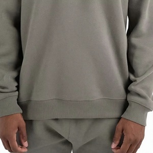 Sudadera OEM personalizada de cuello redondo, lisa, de invierno, de forro polar, de corte regular, 100% algodón, con hombros caídos - Product Image 5
