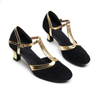 Chaussures de danse latine professionnelles pour femmes, talon de 5 cm, semelle en daim, chaussures de performance Tango Salsa, confortables et respirantes
