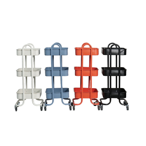 Carrito de Almacenamiento Metálico de 3 Niveles con Asa en Forma de <span class=keywords><strong>U</strong></span>, Estilo Clásico, Marca PY, Suministro Directo de Fábrica, Alta Calidad - Product Image 4