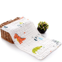Serviettes en coton, chiffons de toilette en gaze six couches, tissage à bulles haute densité, motif imprimé, absorption d'eau, serviettes de bain pour bébé