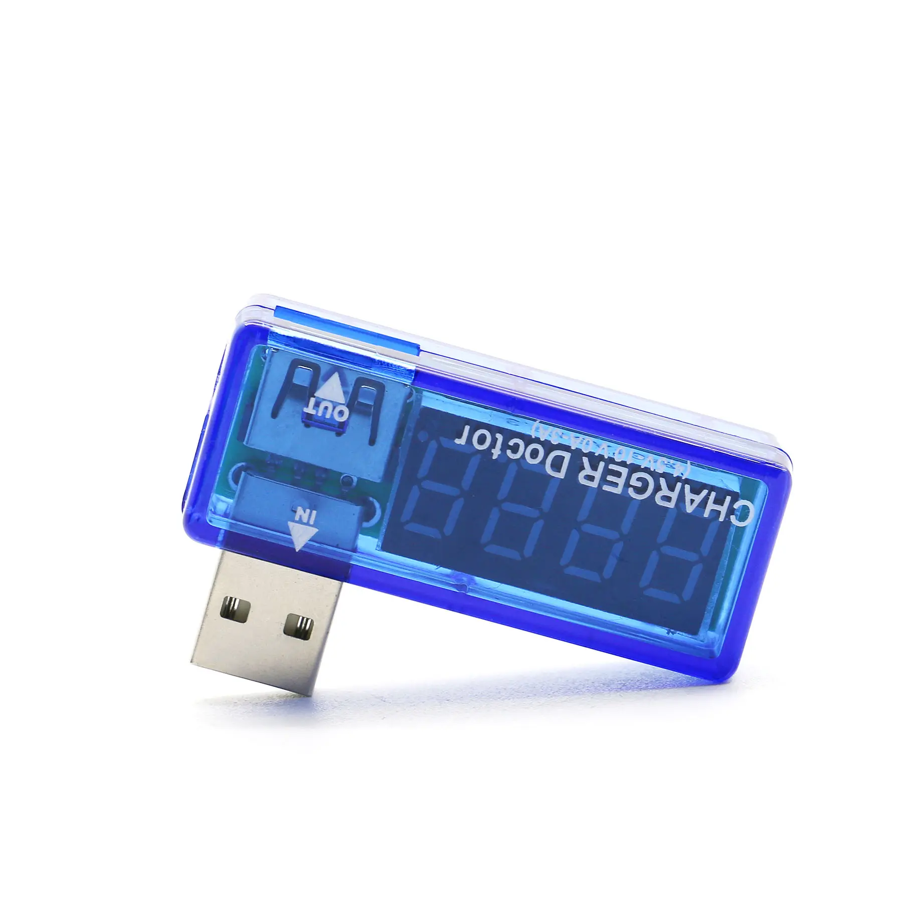 فاحص طاقة الهاتف المحمول USB 3.0 مقياس طاقة USB ذو منحى تيار أزرق جهاز اختبار الجهد الكهربائي مقياس متعدد