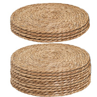 Napperons classiques japonais faits à la main tapis de paille tissés pour les tables basses à manger tapis d'isolation thermique pastorale pour tasse à thé