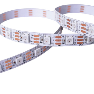 IP20/IP65/IP67 프로그래밍 가능한 네오 픽셀 내장 스마트 5v 화이트 블랙 pcb ws2812b <span class=keywords><strong>sk6812</strong></span> 5050 픽셀 30 60 144led <span class=keywords><strong>rgb</strong></span> <span class=keywords><strong>led</strong></span> 스트립 - Product Image 3