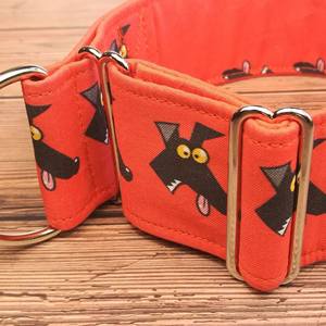 dog greyhound Richard Skipworth martingale or buckle, sighthound <b>collar</b>, whippet <b>collar</b> / Derp red - Product Image 5