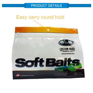 Señuelo de pesca de plástico suave y respetuoso con <span class=keywords><strong>el</strong></span> medio ambiente, cebo de pesca a prueba de olores, con cierre de cremallera transparente, con ventana - Product Image 2