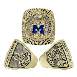 Anillo de Campeonato NCAA 2021 de la Universidad Sherwood Wolverines, Clásico, de Aleación, Unisex, Personalizado, Fabricante, Venta al Por Mayor - Product Image 1