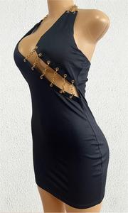 Buona vendita Sexy Bodycon catena aperta al seno <span class=keywords><strong>Mini</strong></span> abito da donna aderente - Product Image 5