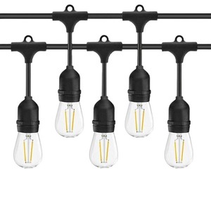 Guirlandes lumineuses en aluminium recouvert de cuivre, étanches, connecteurs suspendus S14 LED pour éclairage extérieur, usage export - Product Image 5