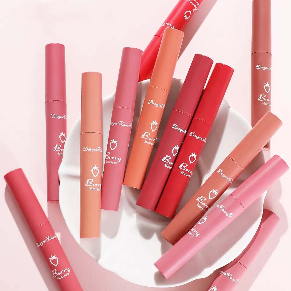 Sweet kiss 12 color lip glaze lipstick matte lip glaze lasting waterproof custom logo muestra gratis de maquillaje