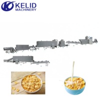 Ligne de production clé en main de céréales de petit-déjeuner croustillantes à base de flocons de maïs, automatique et efficace, en acier inoxydable SUS304