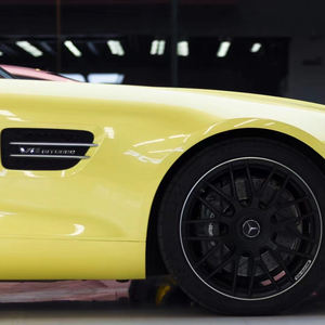 WRAPMASTER 1,52*18m 5 * 59FT Super Gloss PET Liner <span class=keywords><strong>Chane</strong></span> * Envoltura de vinilo para coche amarillo Capucha Envoltura de vinilo brillo - Product Image 3