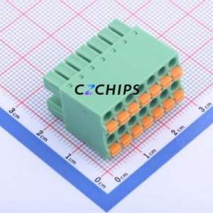KF2EDGKNH-3.81-2*7P Plug-in Terminal Block P=3.81mm Connector ( Connector Type: Plug )( Construction: 2x7P )( Pitch: 3.81mm ) - Product Image 1