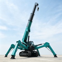 Grue araignée professionnelle de 8 tonnes avec des performances de charge élevées et un système de flèche rotative pour les travaux de construction lourds