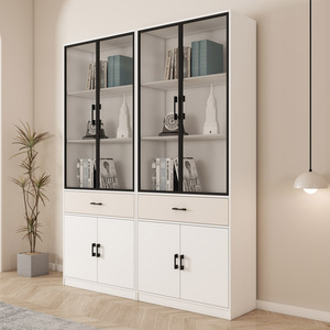 Design Student School <strong>White</strong> Office Luxury Wooden <strong>Bookcases</strong> 2-Doors <strong>Corner</strong> Children Bookshelf With Cabinet - Product Image 4