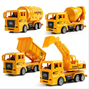 2021 Explosive Childrens Mini Construction Vehicle Excavator Pull Back Car Set Model Toy