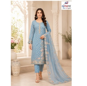 Ensemble de vêtements ethniques pour femmes, costume élégant Salwar Kameez pour les fêtes, les mariages, les festivals et les soirées - Product Image 1