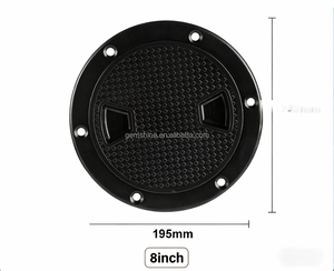 Plaque d'inspection <span class=keywords><strong>de</strong></span> pont <span class=keywords><strong>de</strong></span> bateau circulaire en plastique ABS antidérapante avec vis, couvercle détachable blanc/noir <span class=keywords><strong>de</strong></span> 4, 6 et 8 pouces - Product Image 6