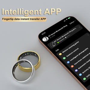 工厂价带黑色充电盒防水健身追踪器 SDK 服务 iPhone Android IOS 智能戒指适用于手机 - Product Image 4