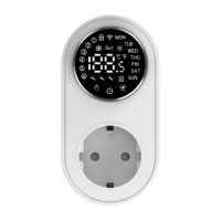 Termostato inteligente eléctrico enchufable Pantalla OLED Voz y aplicación Control Wi-Fi Hogar Garaje Coche Uso en hoteles Sistemas de calefacción de piso de plástico