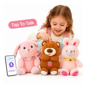 Low MOQ AI <b>Rabbit</b> Plush <b>Toy</b> Multilanguage Talking Tutor Touch Activated <b>Soft</b> Fabric Retail Gift Manufacturer Factory - Product Image 1