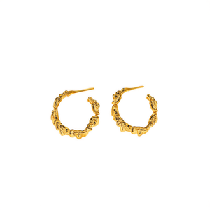 Aros de Moda en Acero Inoxidable 316L con Baño de Oro PVD, Sostenibles y Resistentes - Product Image 2