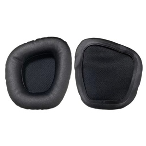 Pour Corsair VOID PRO ELITE, oreillettes ergonomiques en forme de D en tissu maillé premium, revêtement en cuir protéiné noir, pour casque de jeu - Product Image 2