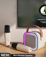 Venta caliente Altavoz inalámbrico portátil con luz LED Micrófono de audio Karaoke Altavoz DE MICRÓFONO INALÁMBRICO
