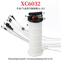 XC6032 unité de pompage sous vide manuelle/pneumatique pompe à huile manuelle 6.5L extracteur d'huile pour pompe d'aspiration d'huile de voiture XCTOOL