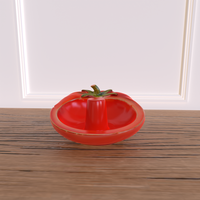 Mangeoire à oiseaux en céramique écologique faite à la main en forme de tomate, à suspendre au jardin, avec logo personnalisé, taille et forme personnalisables, vente en gros