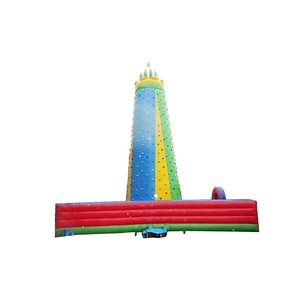 遊園地スポーツインフレータブルPVCロッククライミングウォールコニカルクライミングバウンサー城 - Product Image 1
