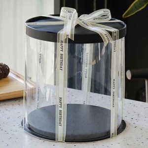 High Quality Gift Packaging Box Round Transparent Cake Box Multi-size <b>Wedding</b> Cake Box - Product Image 3