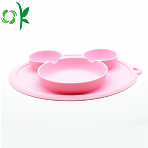 Bol en silicone amusant en forme de <span class=keywords><strong>Mickey</strong></span> pour bébé, facile à nettoyer, <span class=keywords><strong>assiette</strong></span> en silicone pour tout-petit, assiettes pour bébé - Product Image 4