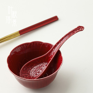Cuchara de Sopa de Cerámica de Estilo Chino, Mango Largo, Apta para Alimentos, Reutilizable - Product Image 4