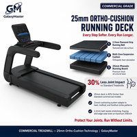 Caminadora Comercial GalaxyMaster con Motor AC de 3.0HP, Inclinación del 18%, Máquina de Correr de Alta Resistencia para Gimnasio, Grado Profesional GM-T005
