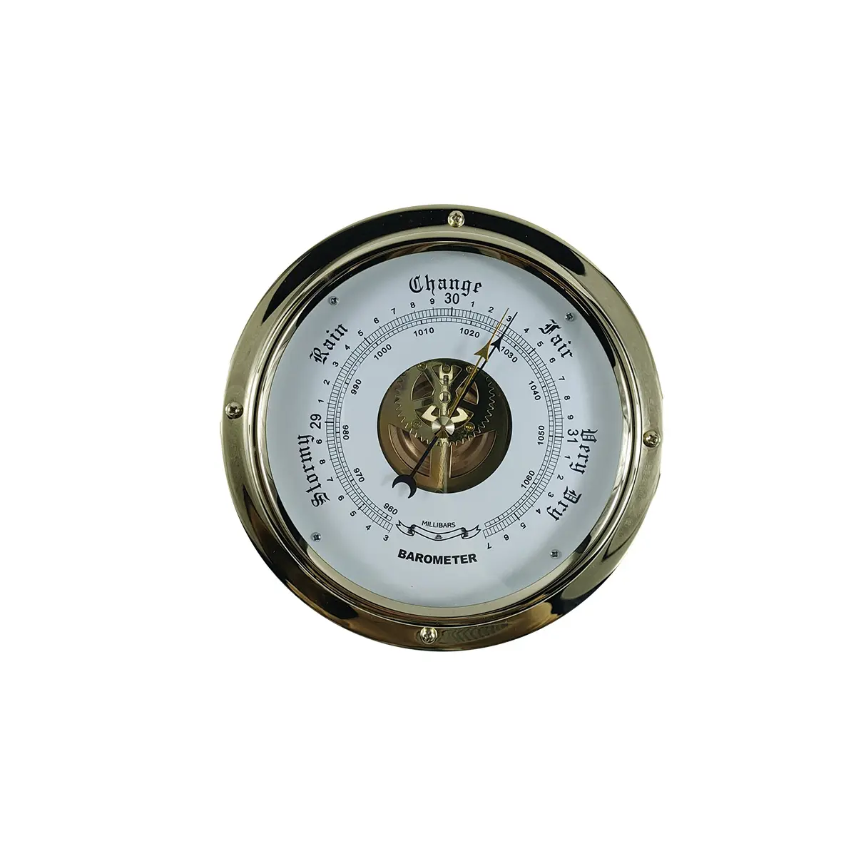 IMPA 370246 370247 Multifunctional Boat Accessories Brass Marine Aneroid Barometer 180mm