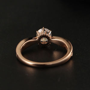 Bagues de mariage en or rose certifiées MaiYi Gia Igi, bagues en diamant, or massif 9K/10K/14K/18K/22K, bague de fiançailles - Product Image 3