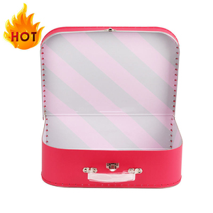 2026 Red Customized Cardboard <b>Packaging</b> Box Baby Clothing Christmas Candy Suitcase with Handle Gift Box - Product Image 3