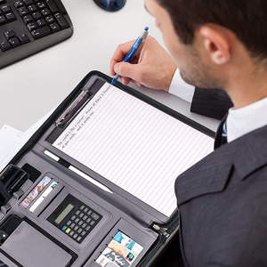 Không thấm nước Túi PU da văn phòng đa chức năng danh mục đầu tư kết hợp Tote Dây Kéo Túi kinh doanh tập tin Túi - Product Image 4