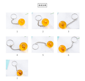 Anime Goku dragones llavero bola 3D 1-7 estrellas <span class=keywords><strong>Cosplay</strong></span> bola de cristal llavero colección juguete para regalo - Product Image 4