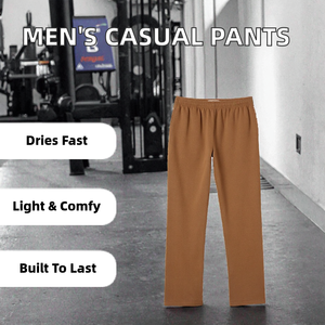 Pantalon de survêtement décontracté pour homme, respirant, épais, motif uni, 100 % coton, écologique, avec cordon de serrage, prix bas - Product Image 2