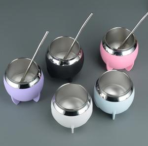 Taza Termo de Acero Inoxidable de Doble Capa, Taza Mate para Té Mate Argentino, Taza de Café Creativa para Comercio, Protección contra Calor y Frío - Product Image 4