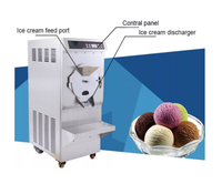 Machine à glace dure professionnelle en acier inoxydable à vitesse réglable 50L/H, sorbetière avec fonction lait et eau, facile à utiliser, congélateur