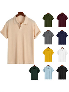 Men's <b>Waffle</b> Knitted Polo <b>Shirt</b> Short Sleeve Regular Fit Casual Golf Business Collared Summer Top - Product Image 5