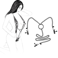 Dreiköpfiger Doppelspitzen-Metallglocken-Nippel-, Schamlippen- und Klitoris-Clip – Flirt-Nippelklemmen