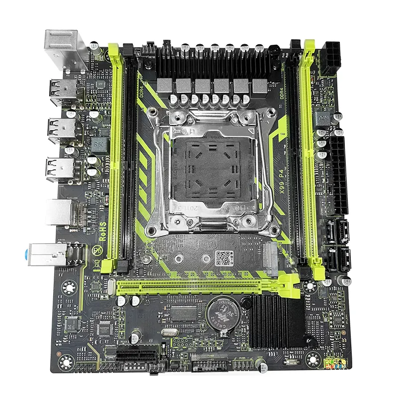 JieShuo X99 P4 Motherboard Set Kit mit Intel LGA2011-3 Xeon E5 2640 V4 CPU DDR4 16 GB (1*16 GB) 2133 MHz RAM Speicher NVME M.2 SATA